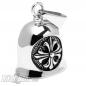 Preview: Stainless Steel Biker Bell With Lily Cross Motorcycle Lucky Bell Silver Fleur de Lis